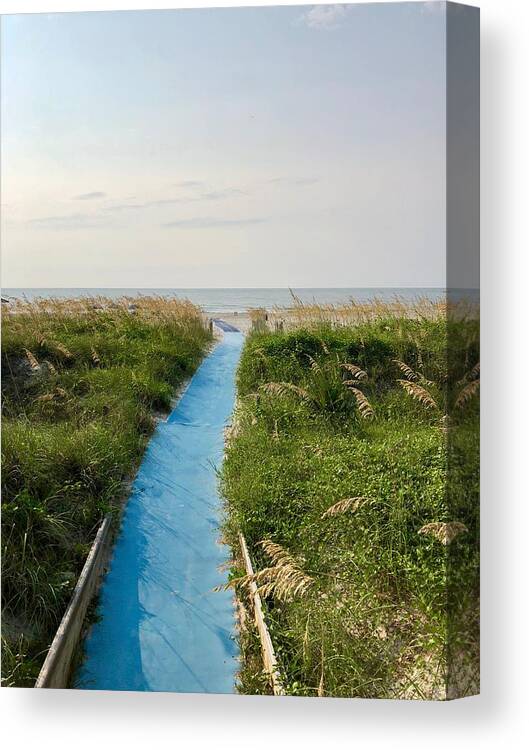 Path Canvas Print featuring the photograph The Path to Islander's Beach by Dennis Schmidt