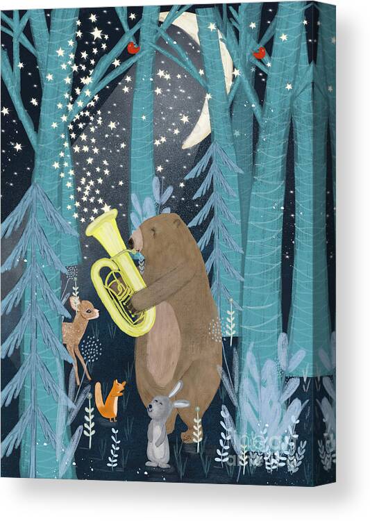 Childrens Canvas Print featuring the painting The Star Maker by Bri Buckley