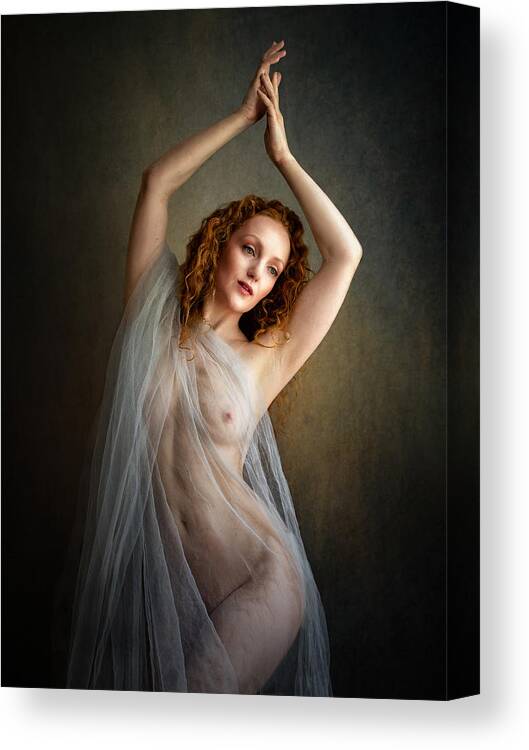 Ivory Flame Canvas Print featuring the photograph The White Sash by Luc Stalmans