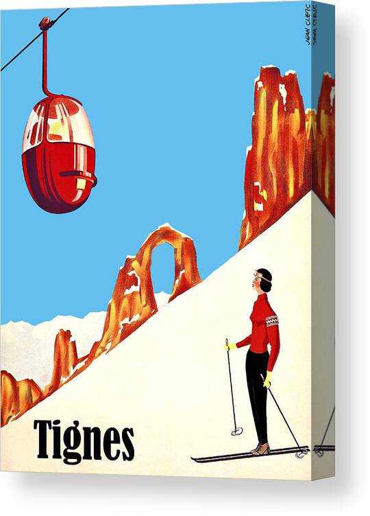 Tignes Canvas Print featuring the digital art Tignes by Long Shot