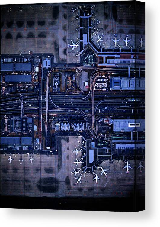 Outdoors Canvas Print featuring the photograph Tokyo International Airporthaneda by Michael H