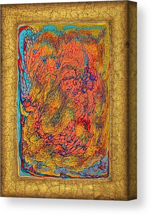Illuminated Abstract Canvas Print featuring the digital art Vintage Streams Of Consciousness by Becky Titus