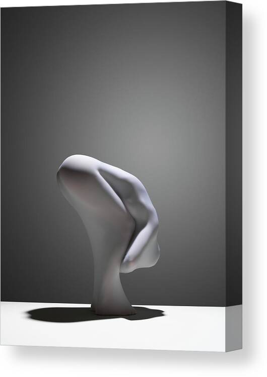 Hiding Canvas Print featuring the photograph White Abstract 2 by John Lamb