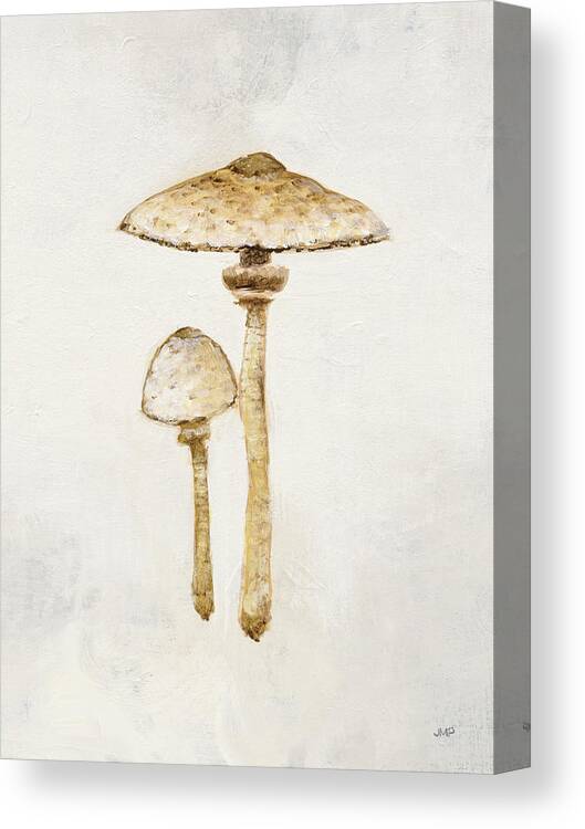 Brown Canvas Print featuring the painting Woodland Mushroom I by Julia Purinton