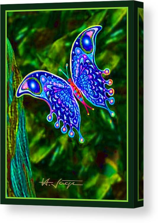 Butterfly Canvas Print featuring the mixed media Butterfly #1 by Hartmut Jager