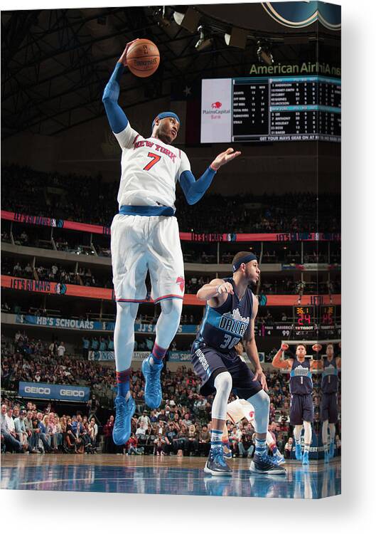 Carmelo Anthony Canvas Print featuring the photograph Carmelo Anthony #1 by Glenn James