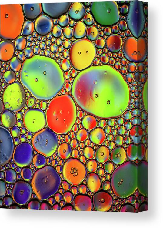 Colorful Canvas Print featuring the photograph Crowded Space by Elvira Peretsman