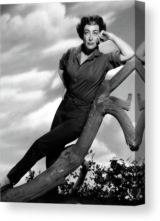 Joan Crawford Canvas Print featuring the photograph JOAN CRAWFORD in JOHNNY GUITAR -1954-, directed by NICHOLAS RAY. #1 by Album