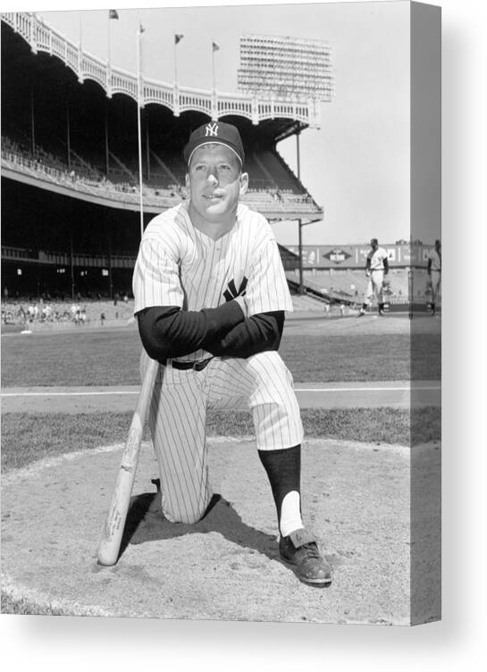 People Canvas Print featuring the photograph Mickey Mantle by Louis Requena