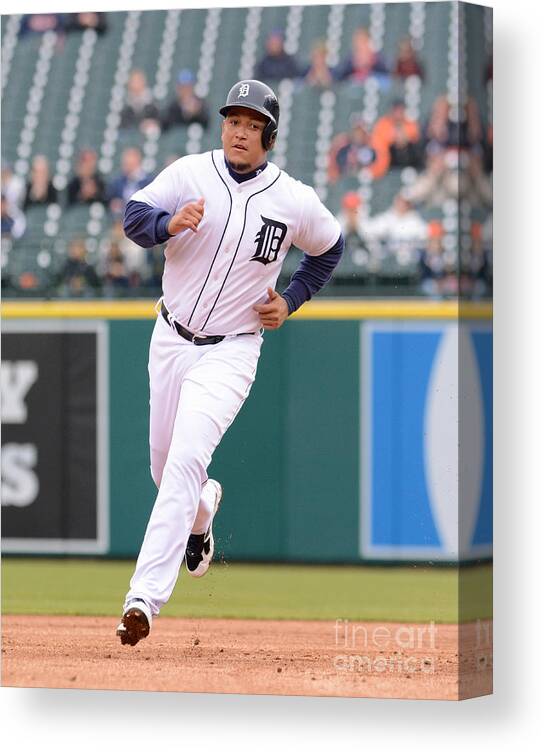 People Canvas Print featuring the photograph Miguel Cabrera by Mark Cunningham