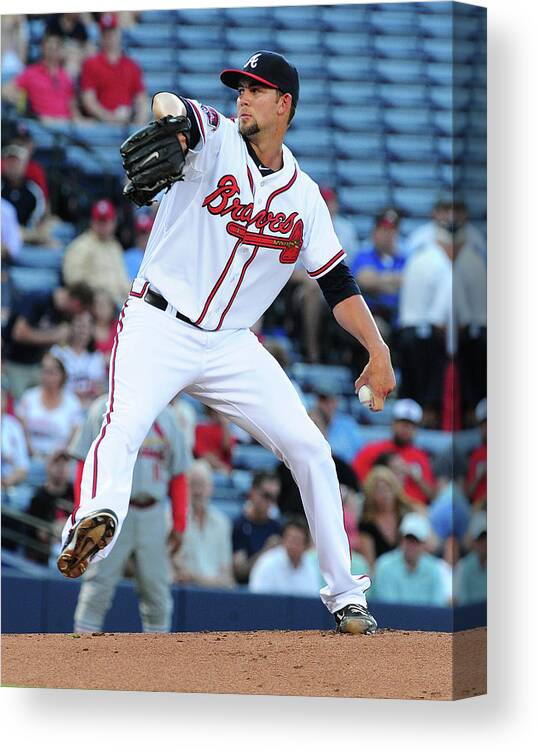 Atlanta Canvas Print featuring the photograph Mike Minor by Scott Cunningham