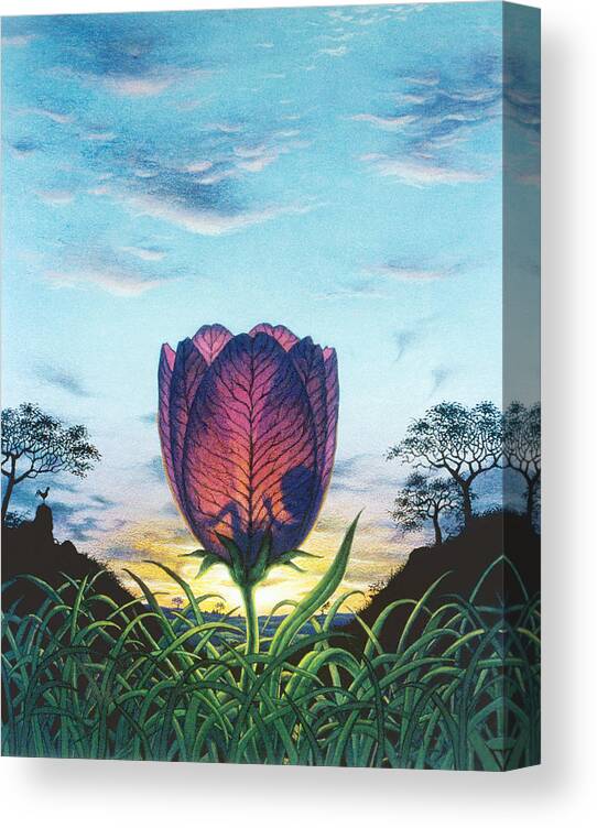 Flower Canvas Print featuring the painting The new life #1 by Tuco Amalfi
