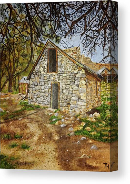 House Canvas Print featuring the painting 1897 Homestead by Teri Merrill
