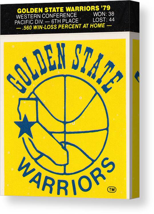  Canvas Print featuring the mixed media 1979 Golden State Warriors by Row One Brand