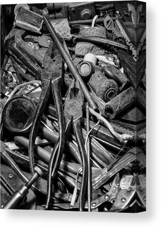 Archetecture Structure Canvas Print featuring the photograph Memorable Junk Drawer #2 by Dennis Dame