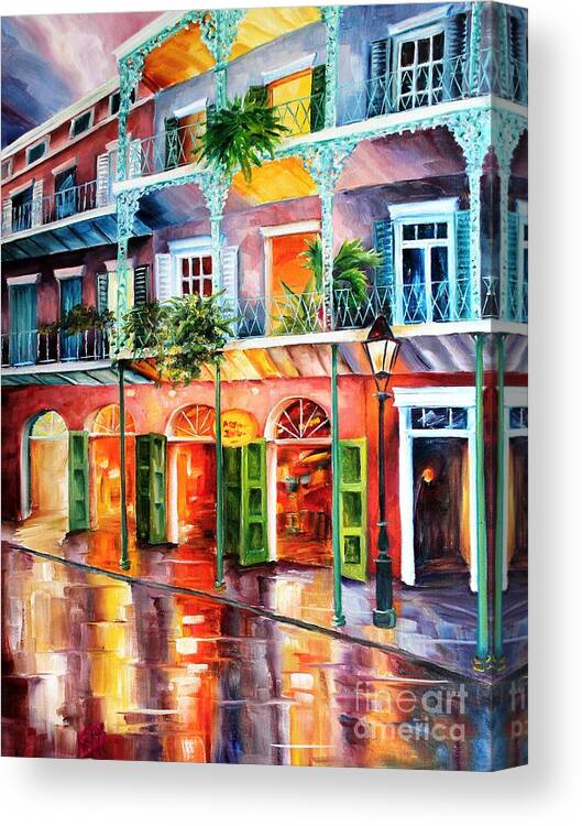 New Orleans Canvas Print featuring the painting Royal Street Reflections #2 by Diane Millsap