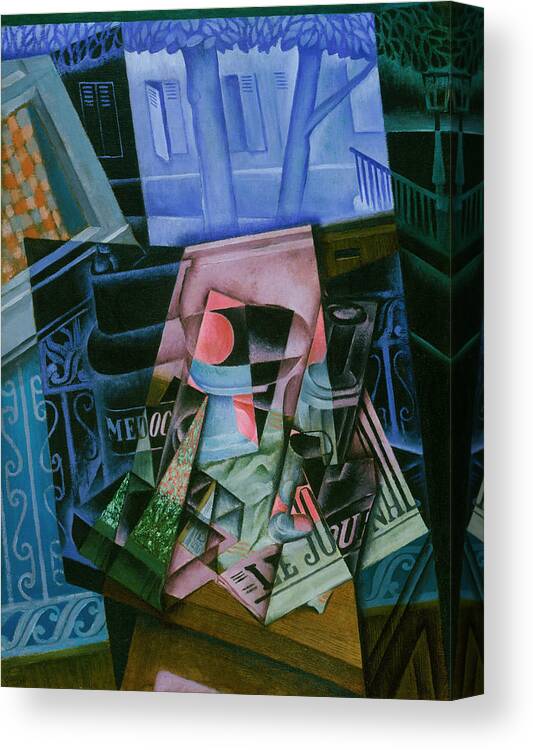 Juan Gris Canvas Print featuring the painting Still Life by Juan Gris by Mango Art