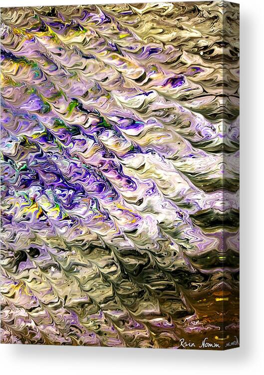  Canvas Print featuring the painting Wave Upon Wave #2 by Rein Nomm