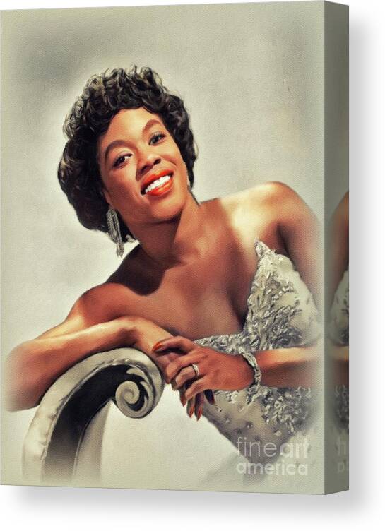 Sarah Canvas Print featuring the painting Sarah Vaughan, Music Legend #3 by Esoterica Art Agency