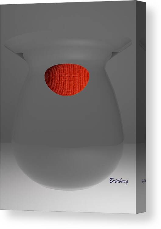 Nft Canvas Print featuring the digital art 301 Vase by David Bridburg