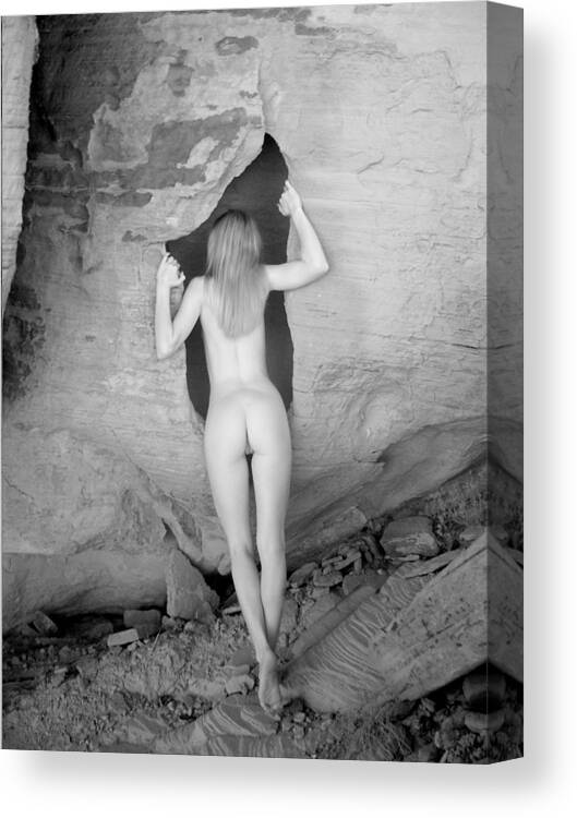 Mojave Canvas Print featuring the photograph 4094 The Cleft by Chris Maher