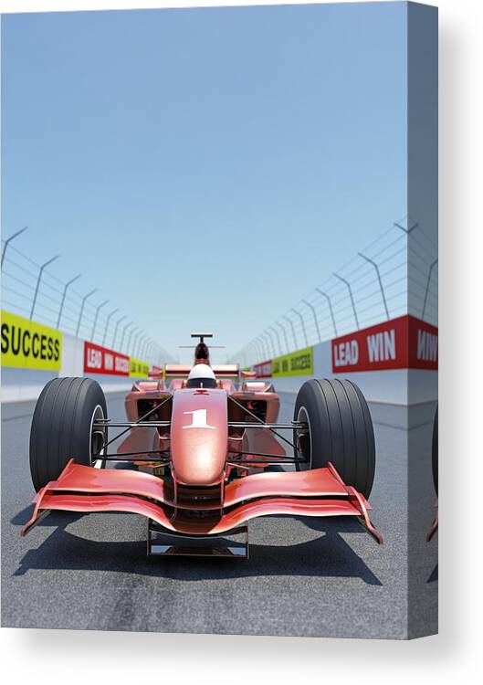Aerodynamic Canvas Print featuring the photograph Racing Car #5 by Mevans
