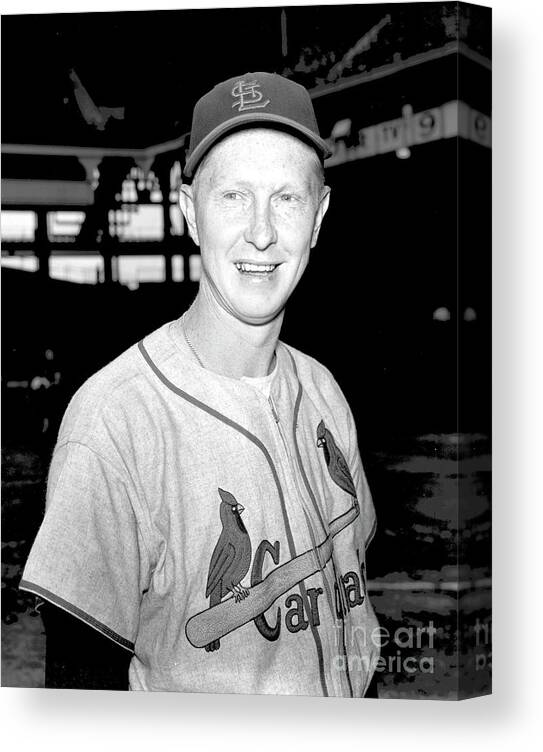 St. Louis Cardinals Canvas Print featuring the photograph Red Schoendienst by Kidwiler Collection