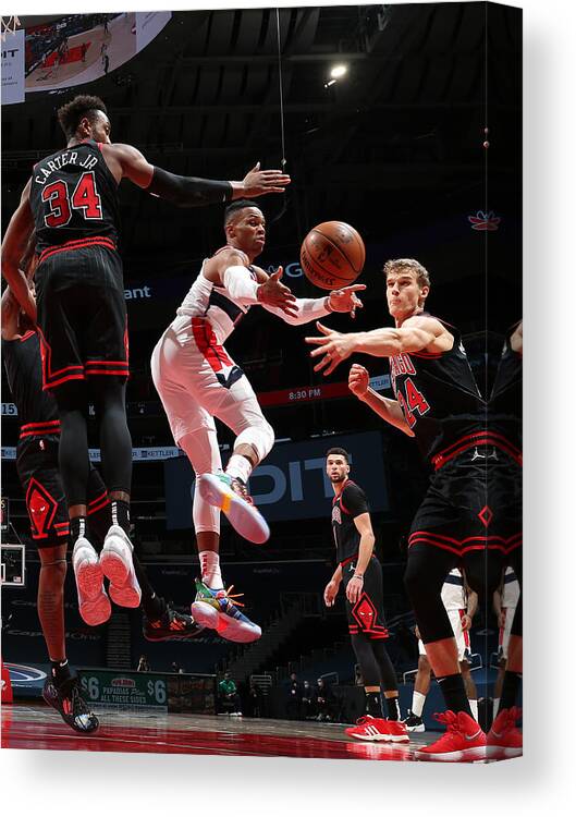 Russell Westbrook Canvas Print featuring the photograph Russell Westbrook #5 by Stephen Gosling