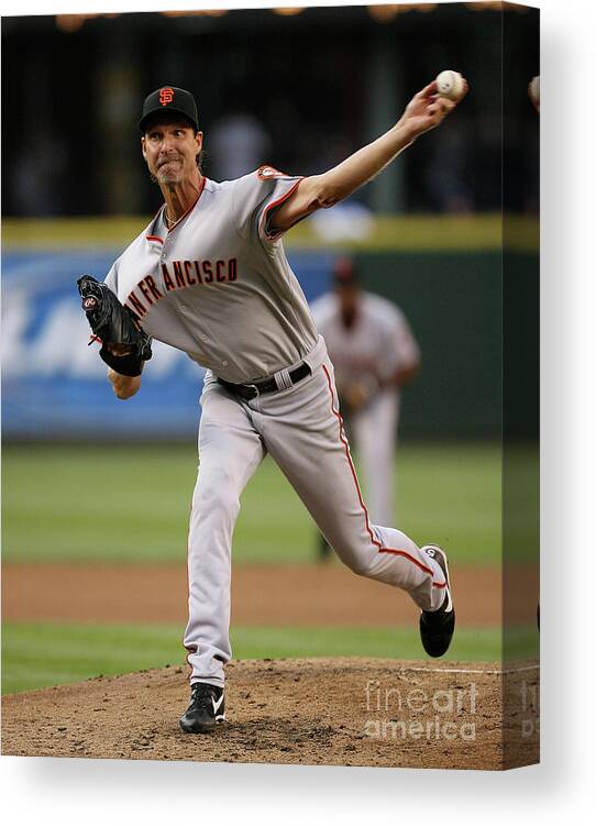 People Canvas Print featuring the photograph Randy Johnson by Otto Greule Jr