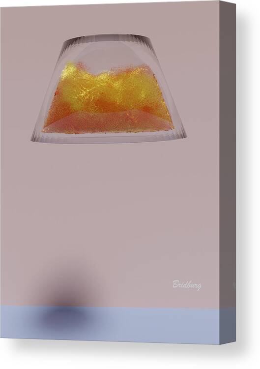 Lamp Shade Canvas Print featuring the digital art 801 Lamp Shade Waves 2 by David Bridburg