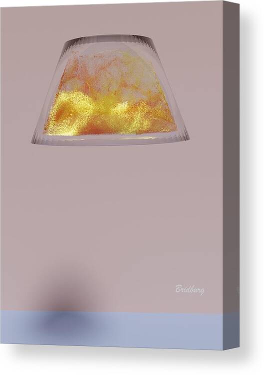 Lamp Shade Canvas Print featuring the digital art 801 Lamp Shade Waves by David Bridburg