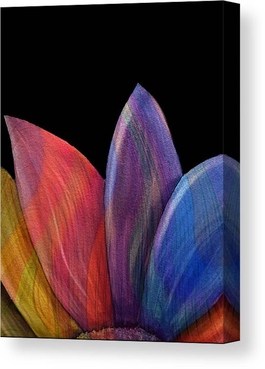 Abstract Canvas Print featuring the digital art A Daisy's Elegance - Abstract by Ronald Mills