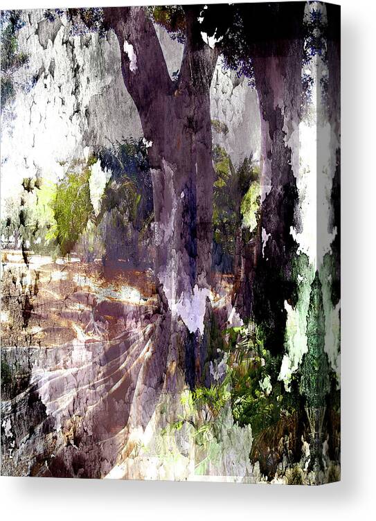 Trees Canvas Print featuring the digital art A Hint of Trees by Nancy Olivia Hoffmann