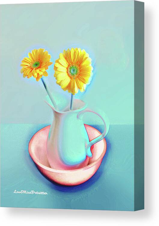 Abstract Art Canvas Print featuring the digital art Abstract Floral Art 276 by Miss Pet Sitter