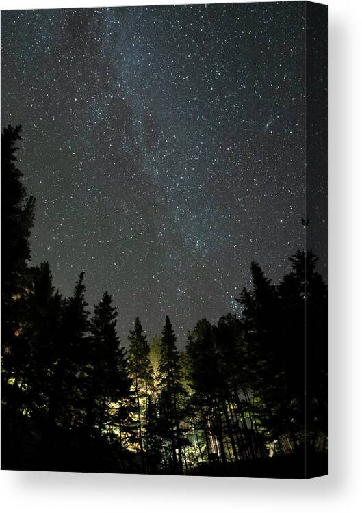 Milky Way Canvas Print featuring the photograph Acadia Milky Way Glow by GeeLeesa