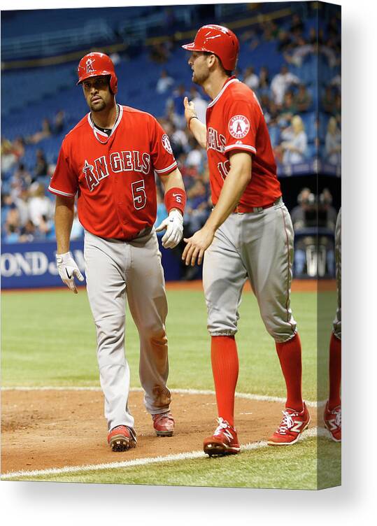 Ninth Inning Canvas Print featuring the photograph Albert Pujols by Brian Blanco