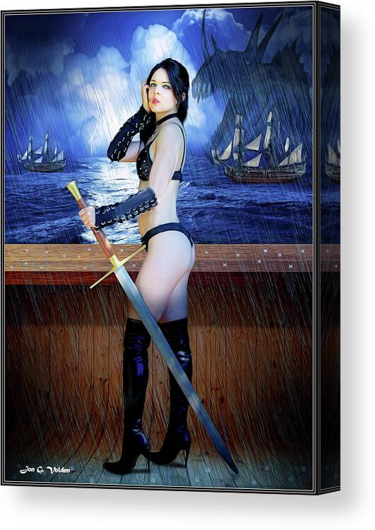Rebel Canvas Print featuring the photograph Amazon At Sea by Jon Volden