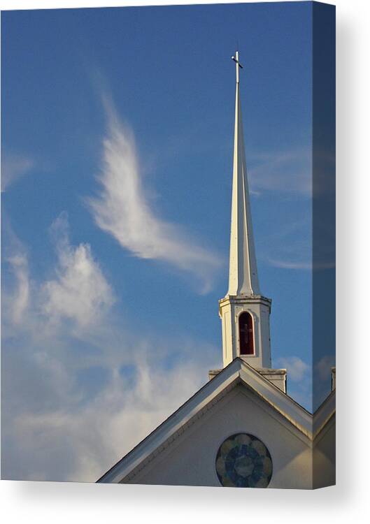 Church Canvas Print featuring the photograph Angel Clouds 2020 Oak Grove Baptist Church by Matthew Seufer