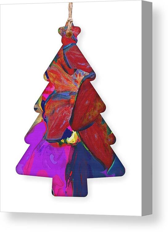 Ornaments Canvas Print featuring the mixed media Artful Ornaments No 1 by Zsanan Studio