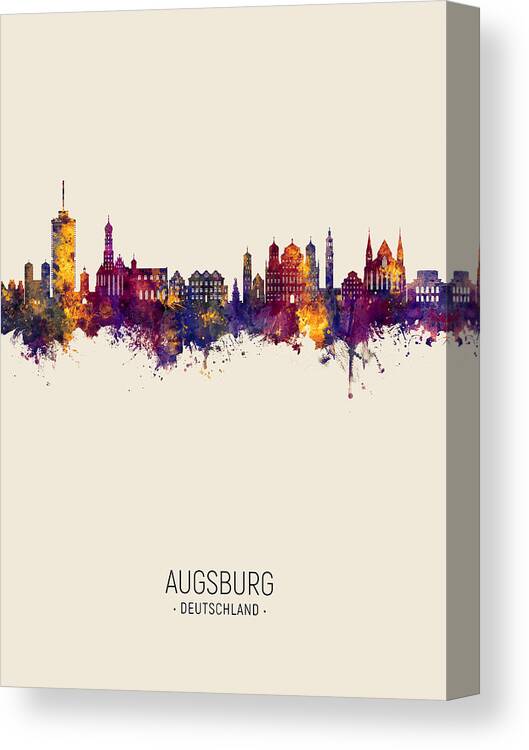 Augsburg Germany Skyline Canvas Print / Canvas Art by Michael Tompsett - Pixels Canvas Prints