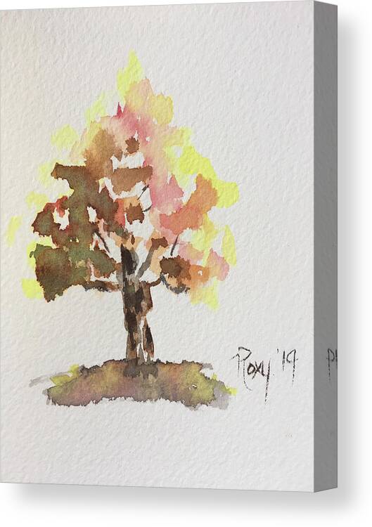 Tree Canvas Print featuring the painting Autumn Tree by Roxy Rich