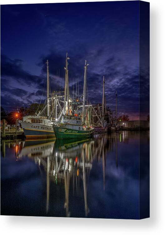 Bayou Canvas Print featuring the photograph Bayou Nights, 11/8/20 by Brad Boland