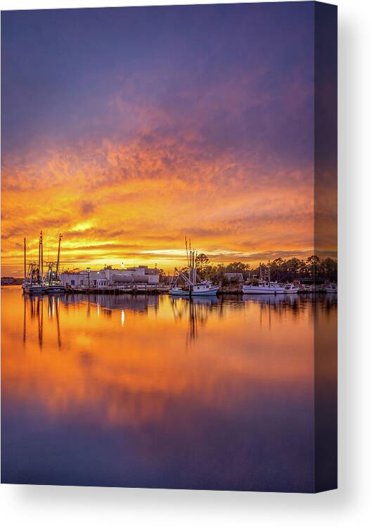 Bayou Canvas Print featuring the photograph Bayou Sunset 3, 11/5/20 by Brad Boland