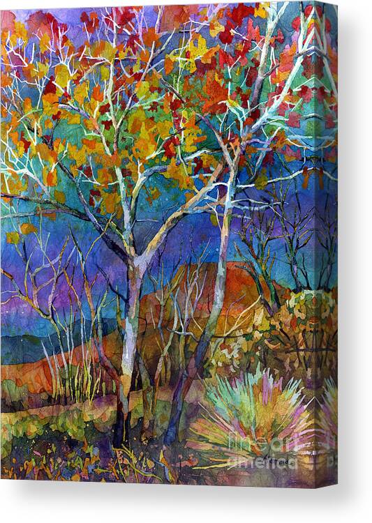 Trees Canvas Print featuring the painting Beyond the Woods by Hailey E Herrera