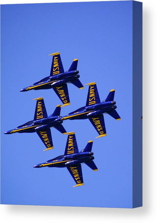 Airshows Canvas Print featuring the photograph Blue Angels by Bill Gallagher