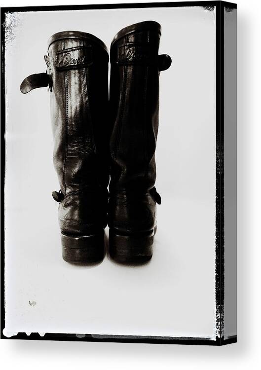 Boots Canvas Print featuring the photograph Boots In The Frame. by Lachlan Main