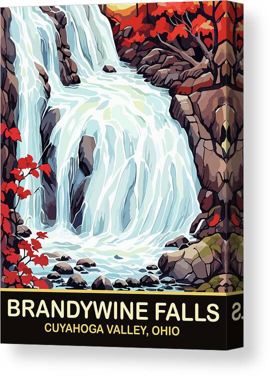 Brandywine Falls Canvas Print featuring the digital art Brandywine Falls by Long Shot