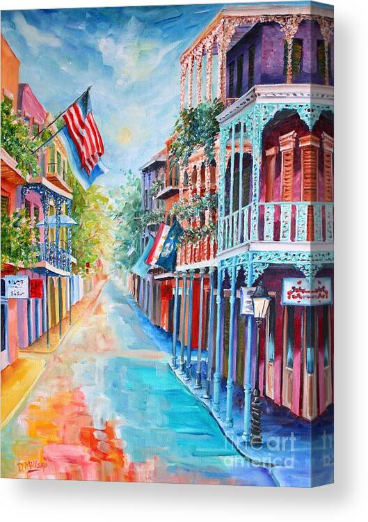 New Orleans Canvas Print featuring the painting Breezy Royal Street by Diane Millsap