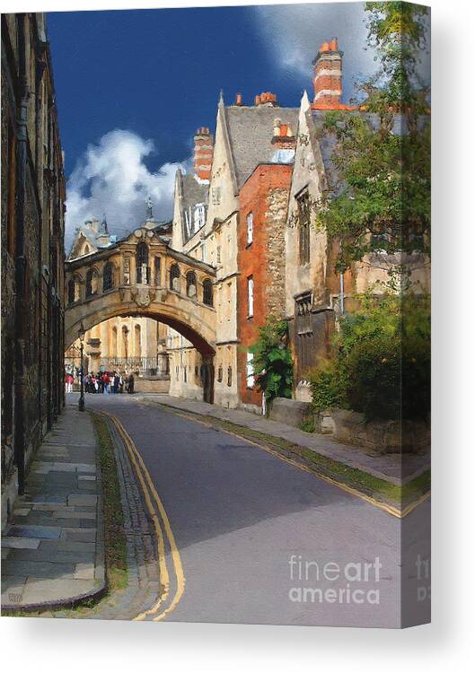Oxford Canvas Print featuring the photograph Bridge of Sighs Oxford University by Brian Watt