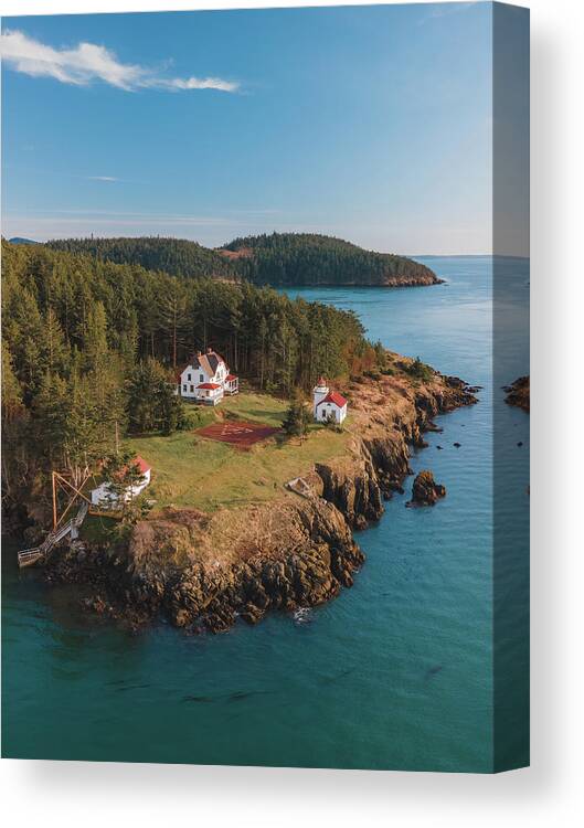 Lighthouse Canvas Print featuring the photograph Burrows Island Lighthouse #2 by Michael Rauwolf